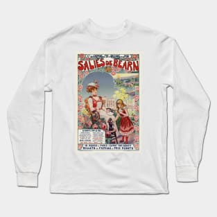 Salies de Bearn France Vintage Poster 1900 Long Sleeve T-Shirt